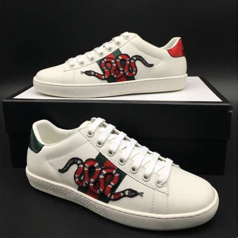 gucci sneakers snake fake|gucci ace embroidered snake sneakers.